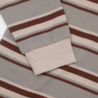 SANTA CRUZ Cera Long Sleeve Polo in GREY & COFFEE