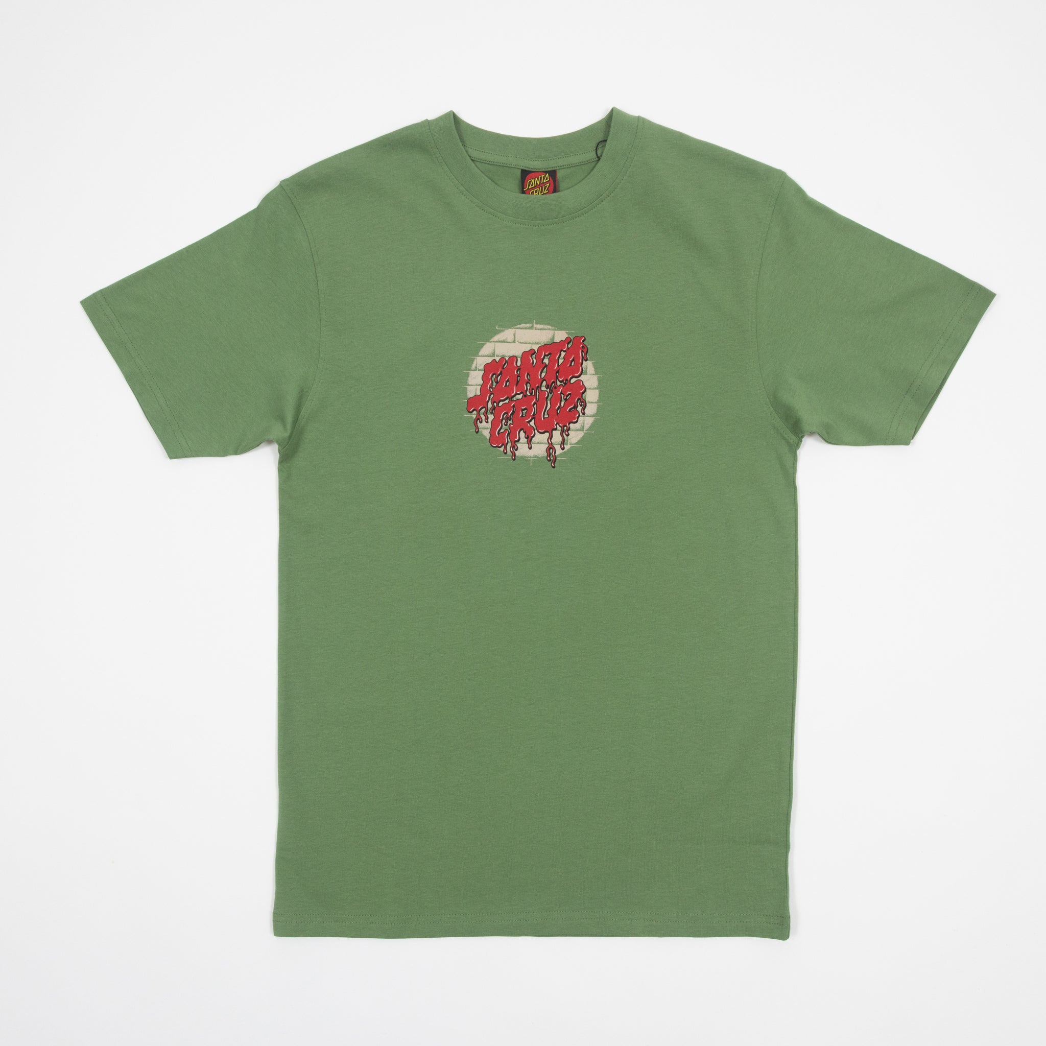 SANTA CRUZ Delfino Spotlight Front T-Shirt in DILL GREEN