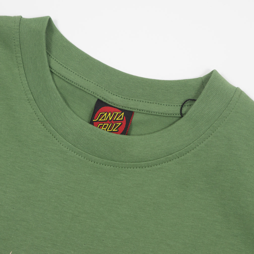 SANTA CRUZ Delfino Spotlight Front T-Shirt in DILL GREEN