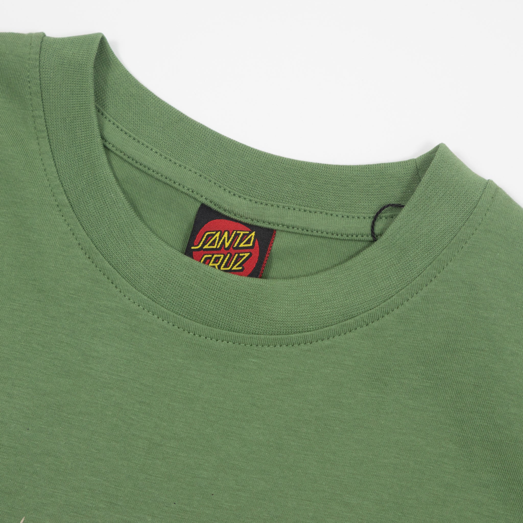 SANTA CRUZ Delfino Spotlight Front T-Shirt in DILL GREEN