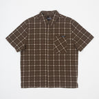 SANTA CRUZ Eli Short Sleeve Checkered Shirt in BROWN