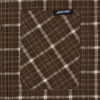 SANTA CRUZ Eli Short Sleeve Checkered Shirt in BROWN