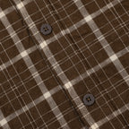SANTA CRUZ Eli Short Sleeve Checkered Shirt in BROWN