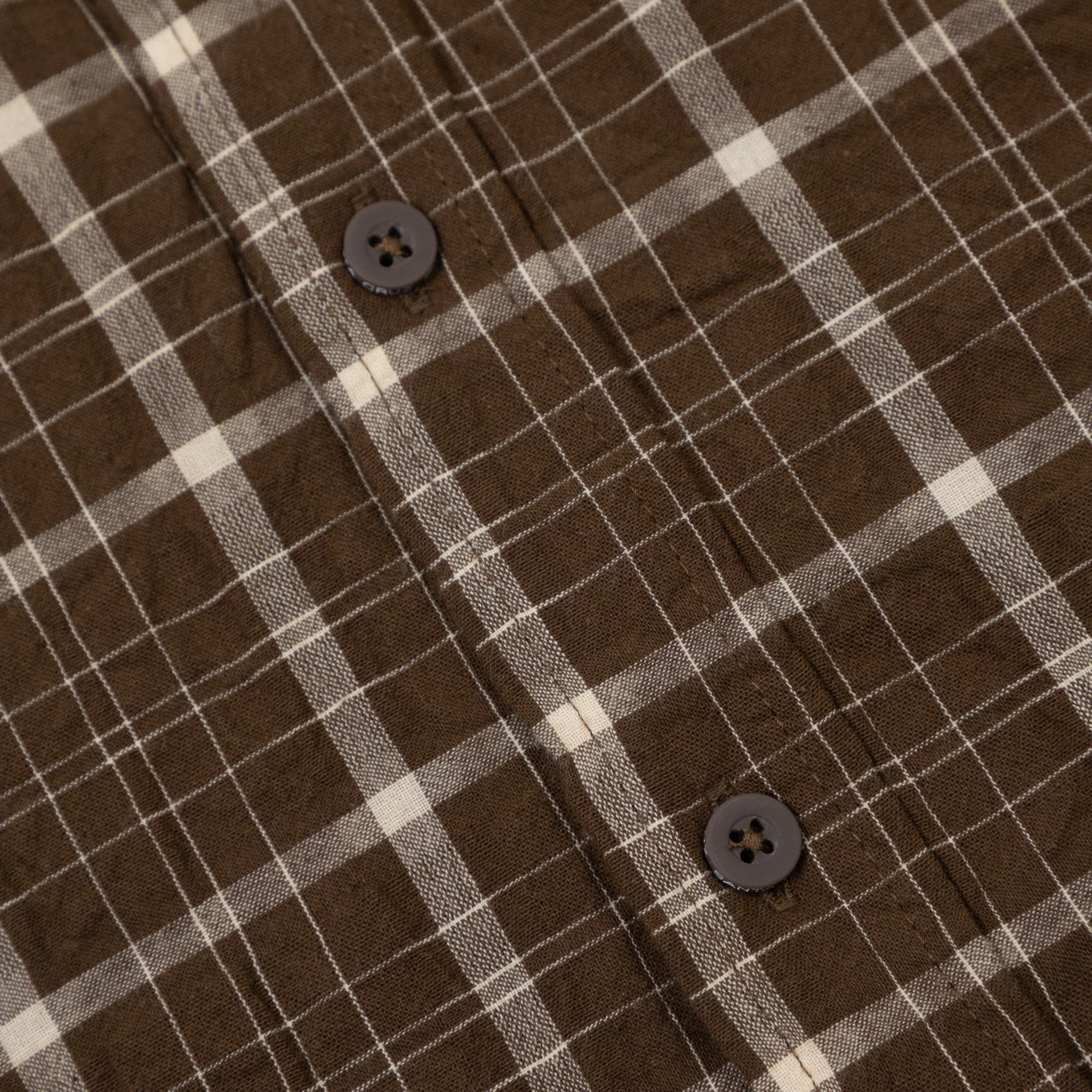 SANTA CRUZ Eli Short Sleeve Checkered Shirt in BROWN