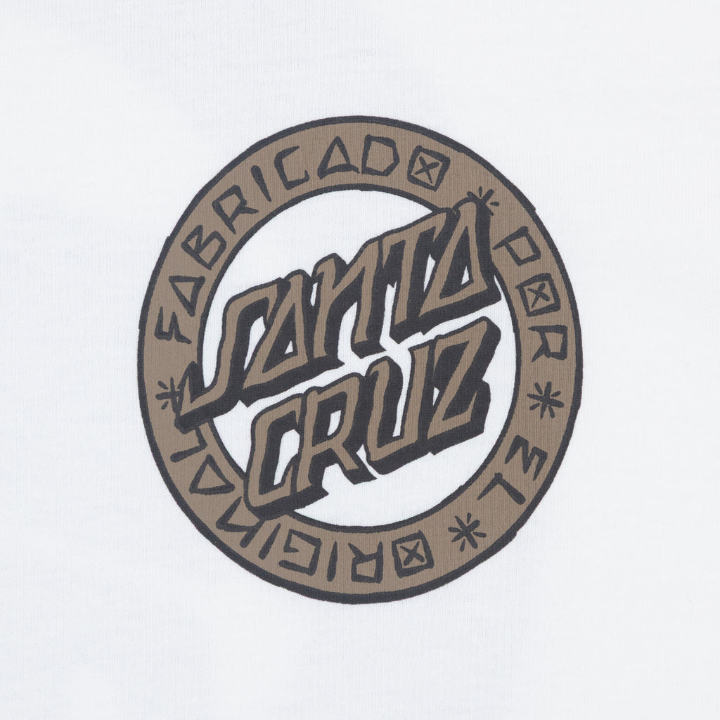 SANTA CRUZ Loco Dot T-Shirt in WHITE