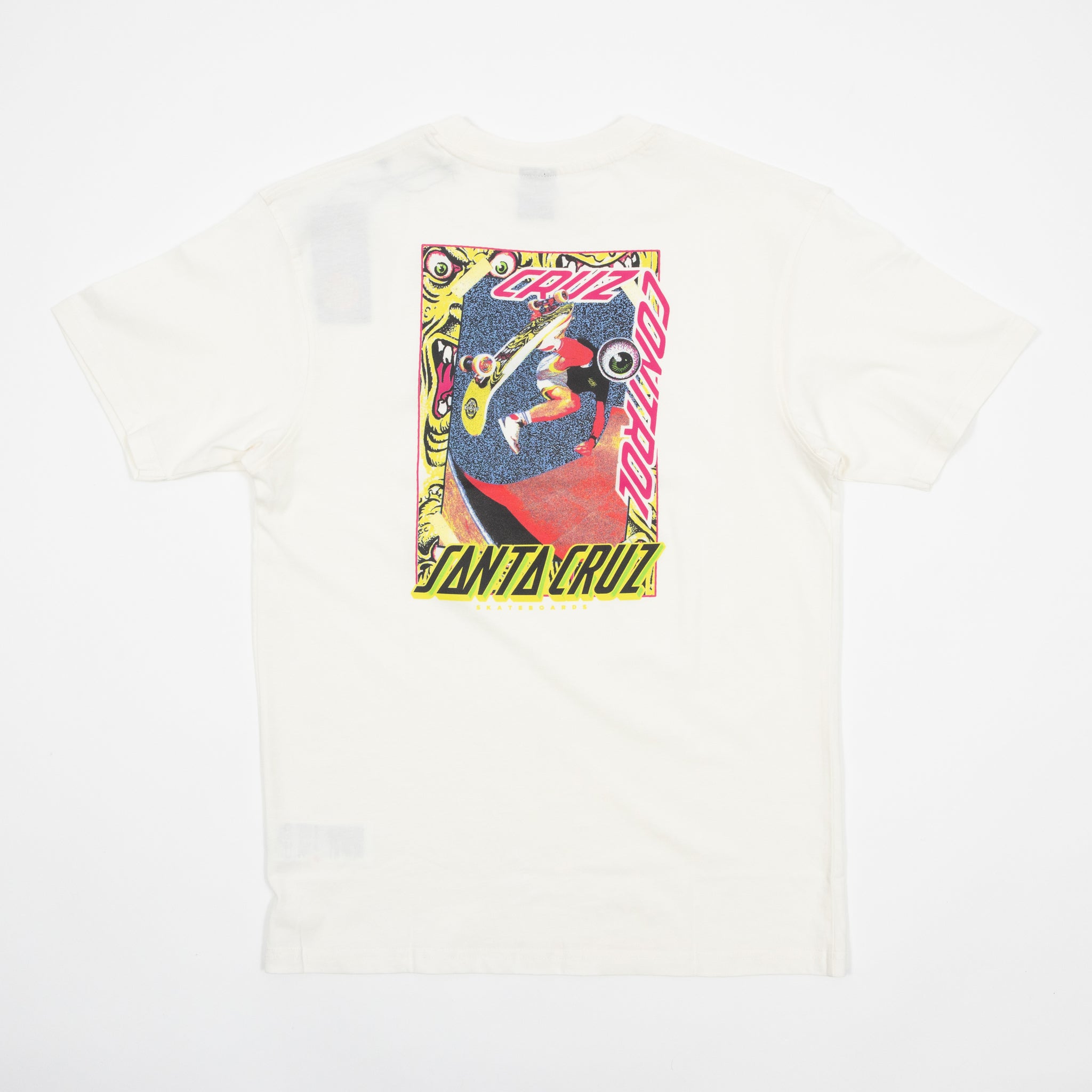 SANTA CRUZ Roskopp Cruz Control T-Shirt in WHITE
