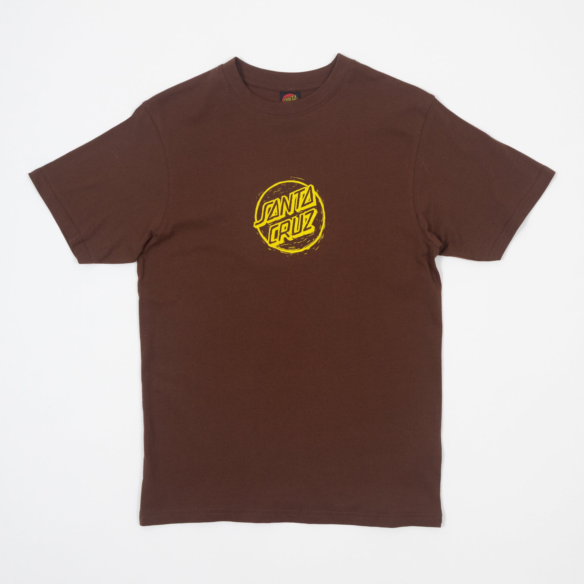 SANTA CRUZ Stamped Opus Front T-Shirt in COFFEE