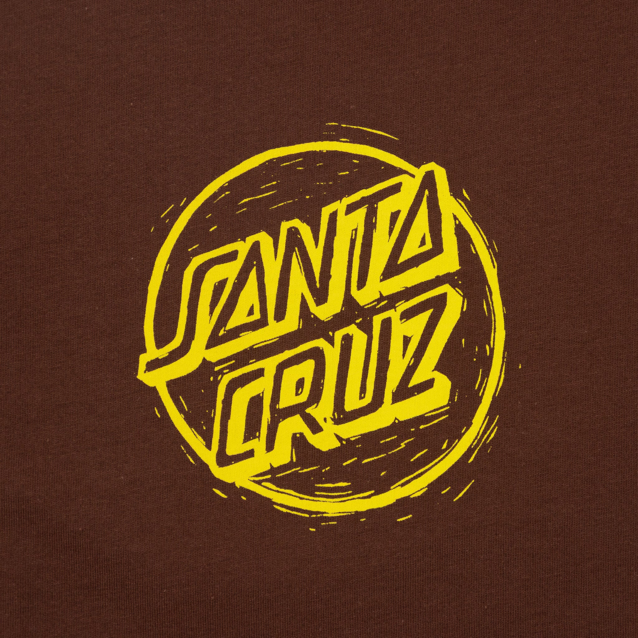 SANTA CRUZ Stamped Opus Front T-Shirt in COFFEE