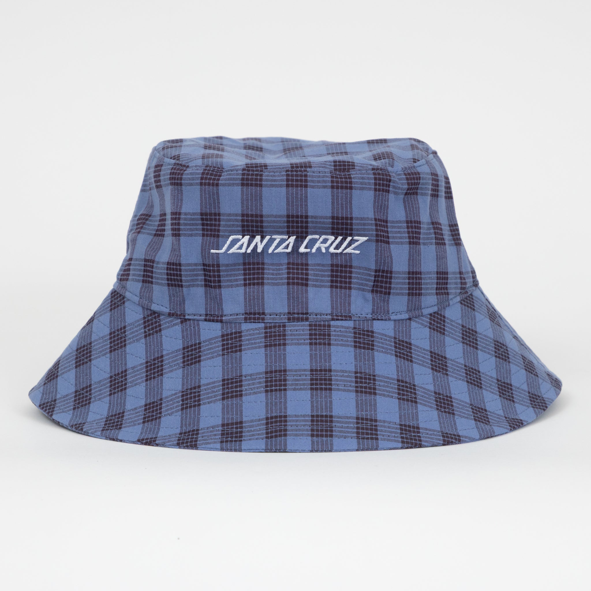 SANTA CRUZ Strip Tie Bucket Hat in LAVENDER BLUE CHECK