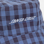 SANTA CRUZ Strip Tie Bucket Hat in LAVENDER BLUE CHECK