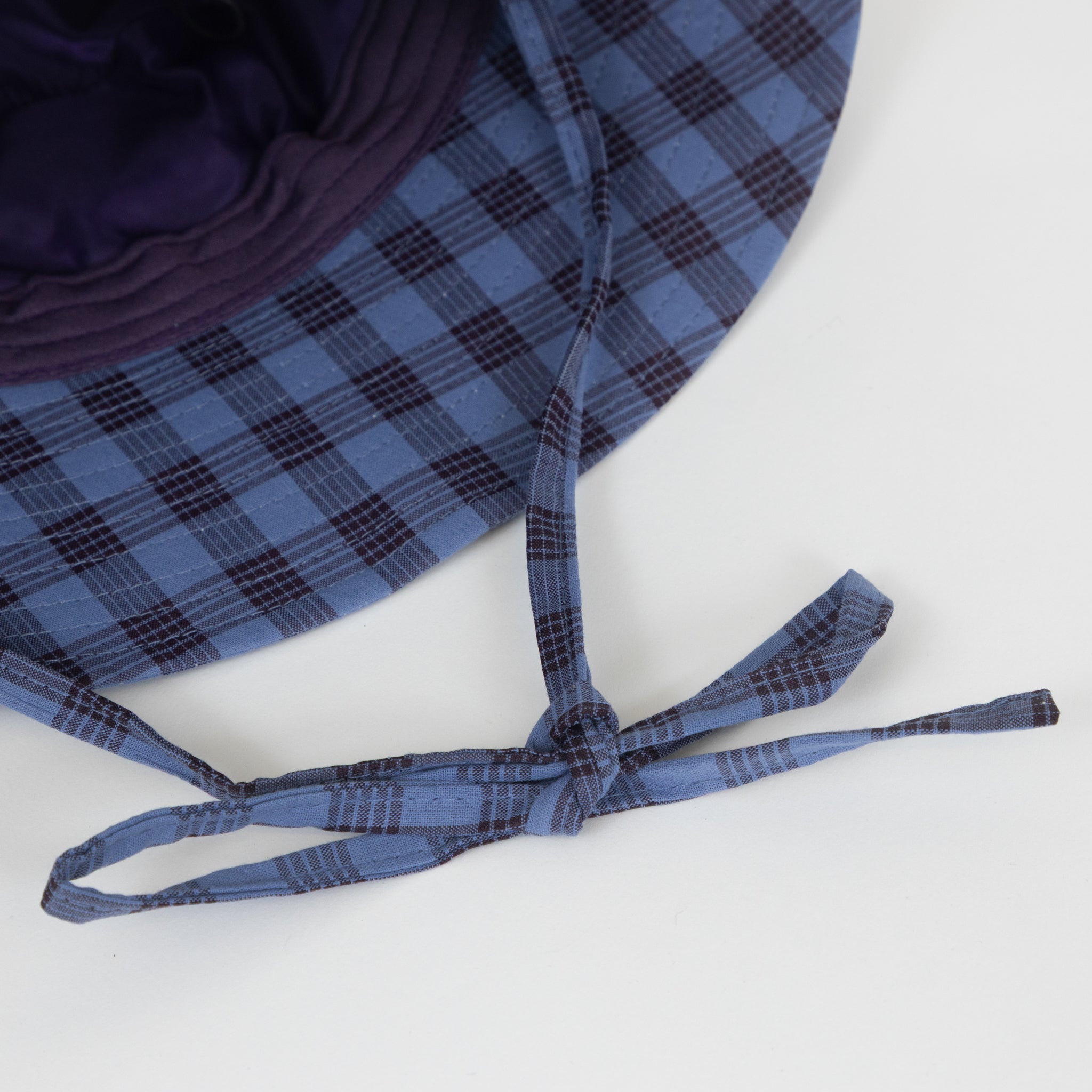 SANTA CRUZ Strip Tie Bucket Hat in LAVENDER BLUE CHECK