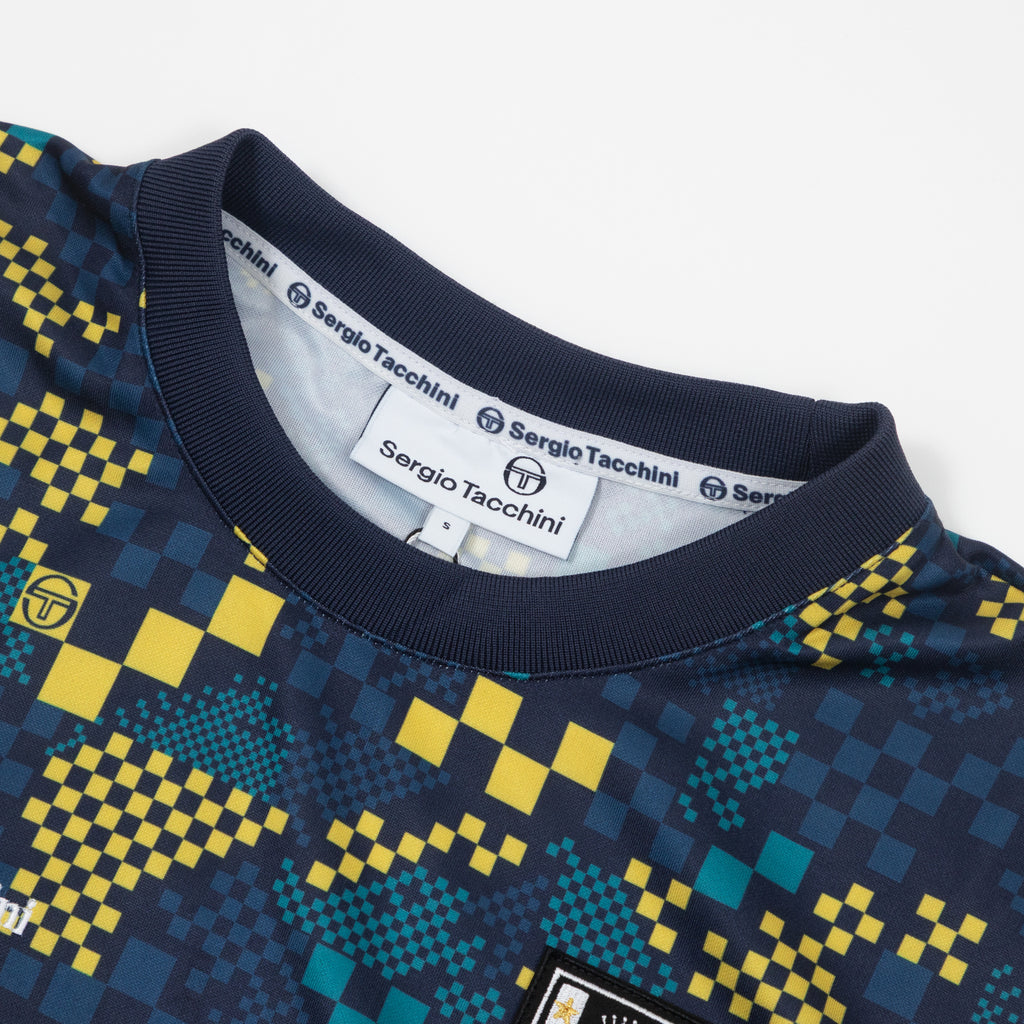 SERGIO TACCHINI Sergio FC Long Sleeve T-Shirt in MARITIME BLUE & HARBOR
