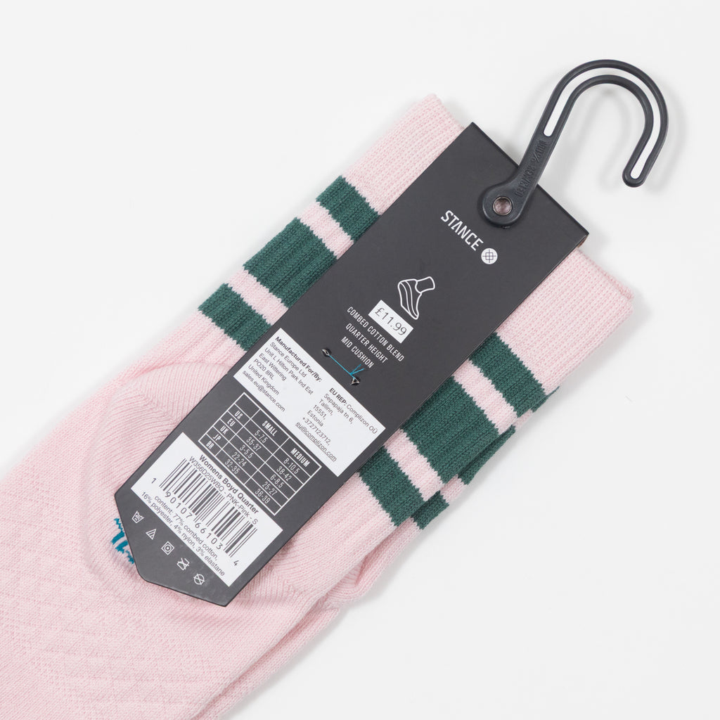 Womens STANCE Boyd Quarter Socks in PINK