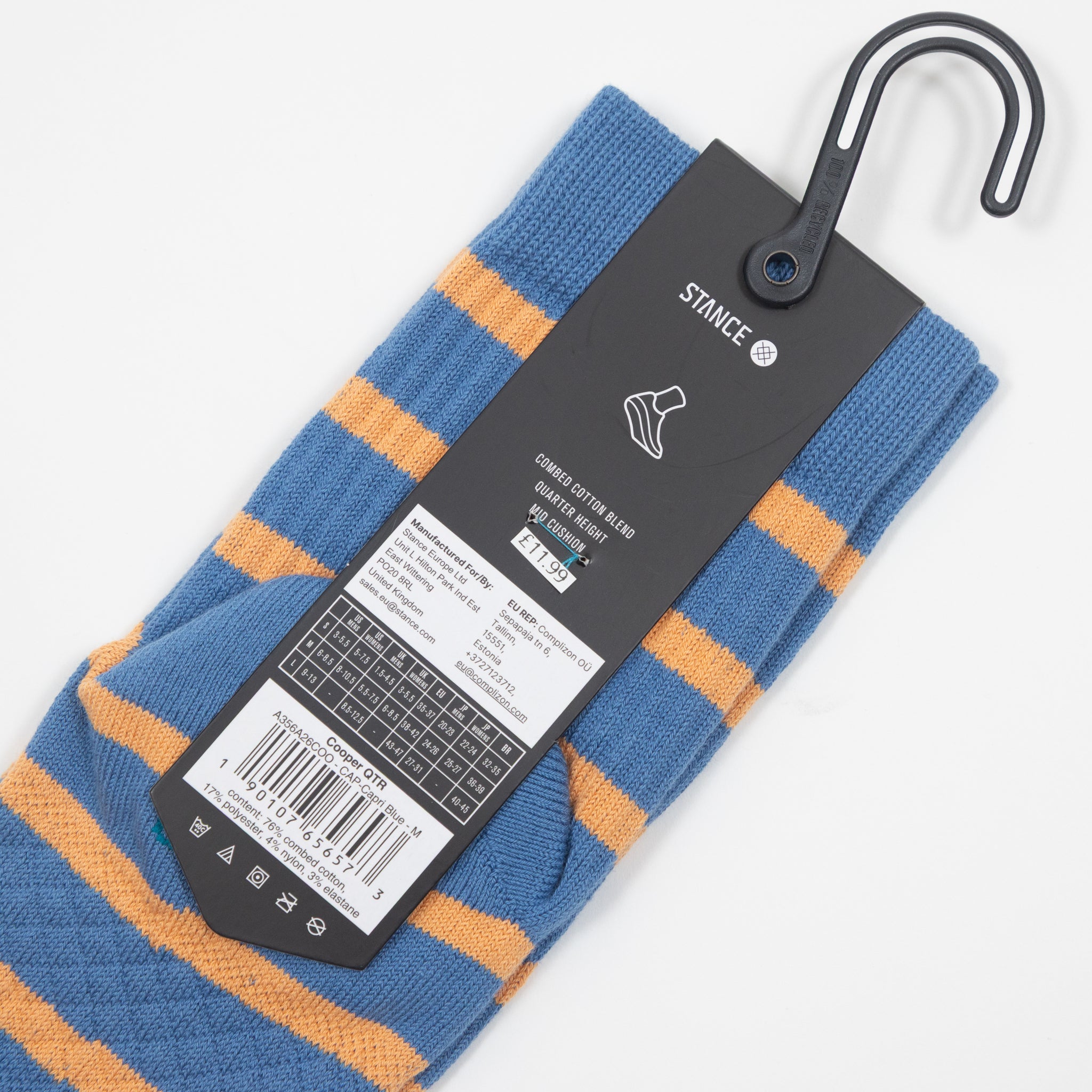 STANCE Cooper Quarter Socks in CAPRI BLUE