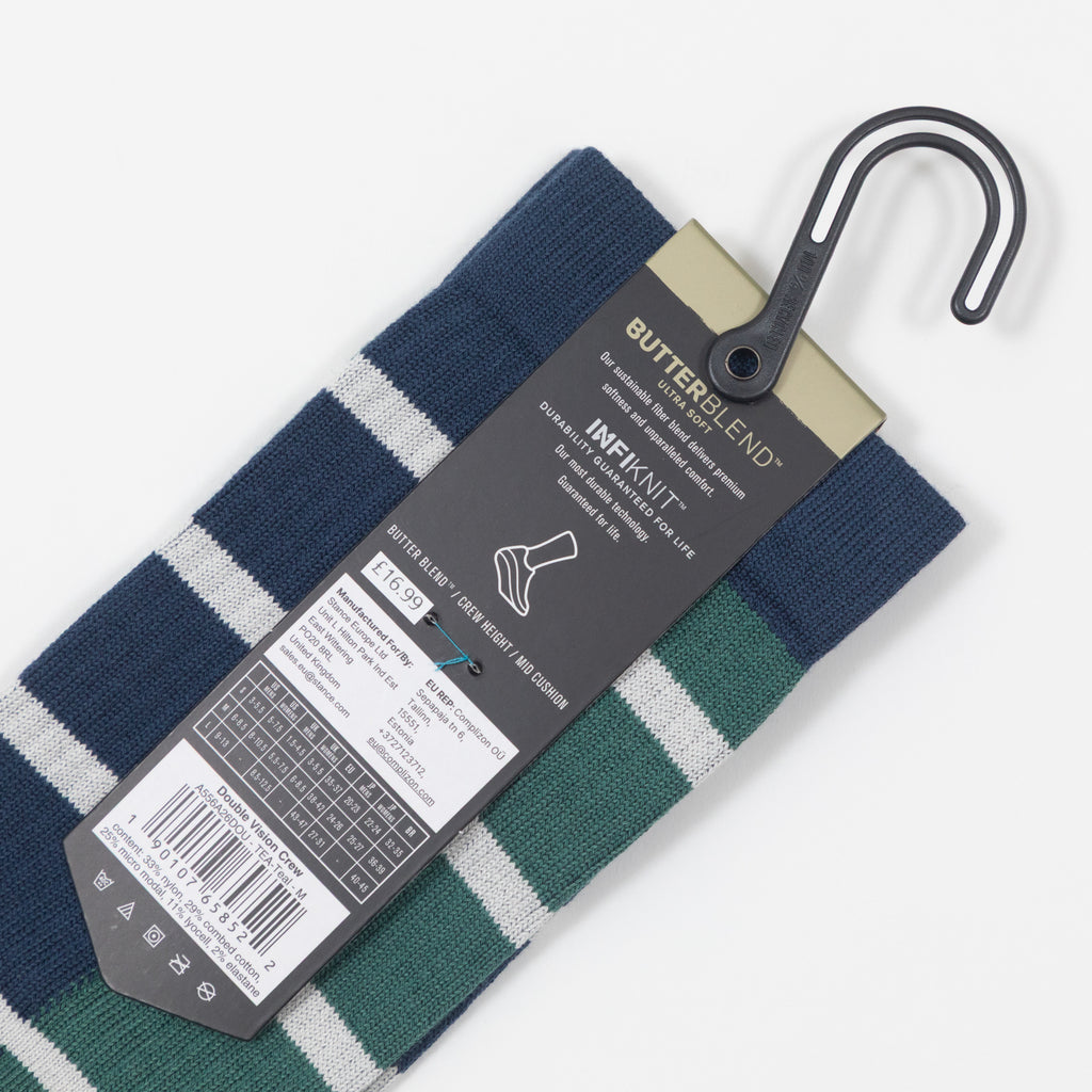 STANCE Double Vision Crew Socks in TEAL