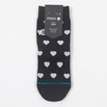 Womens STANCE Hearts Lowrider Quarter Socks in CHARCOAL