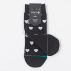 Womens STANCE Hearts Lowrider Quarter Socks in CHARCOAL