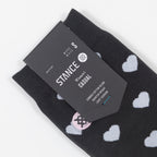 Womens STANCE Hearts Lowrider Quarter Socks in CHARCOAL