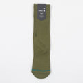 STANCE Icon Classic Crew Socks in OLIVE