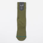 STANCE Icon Classic Crew Socks in OLIVE