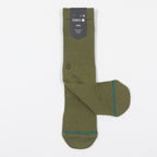 STANCE Icon Classic Crew Socks in OLIVE
