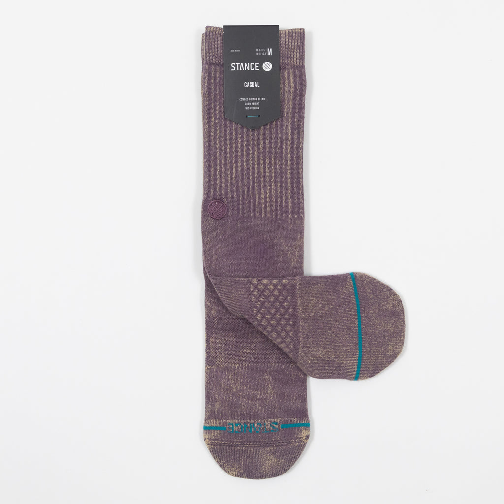 STANCE Icon Dyed Crew Socks in PLUM