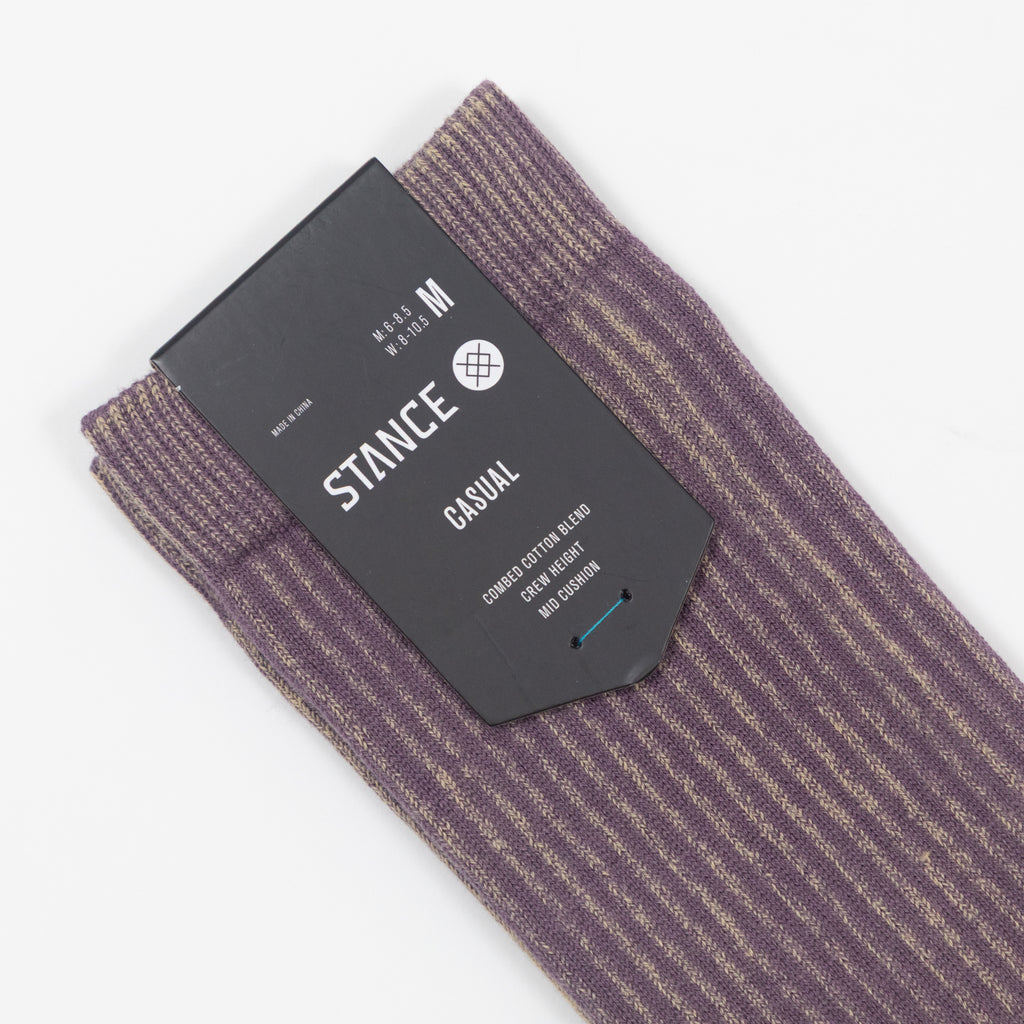 STANCE Icon Dyed Crew Socks in PLUM