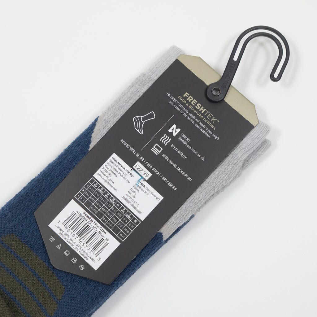 STANCE Peaking Hike Socks in NAVY