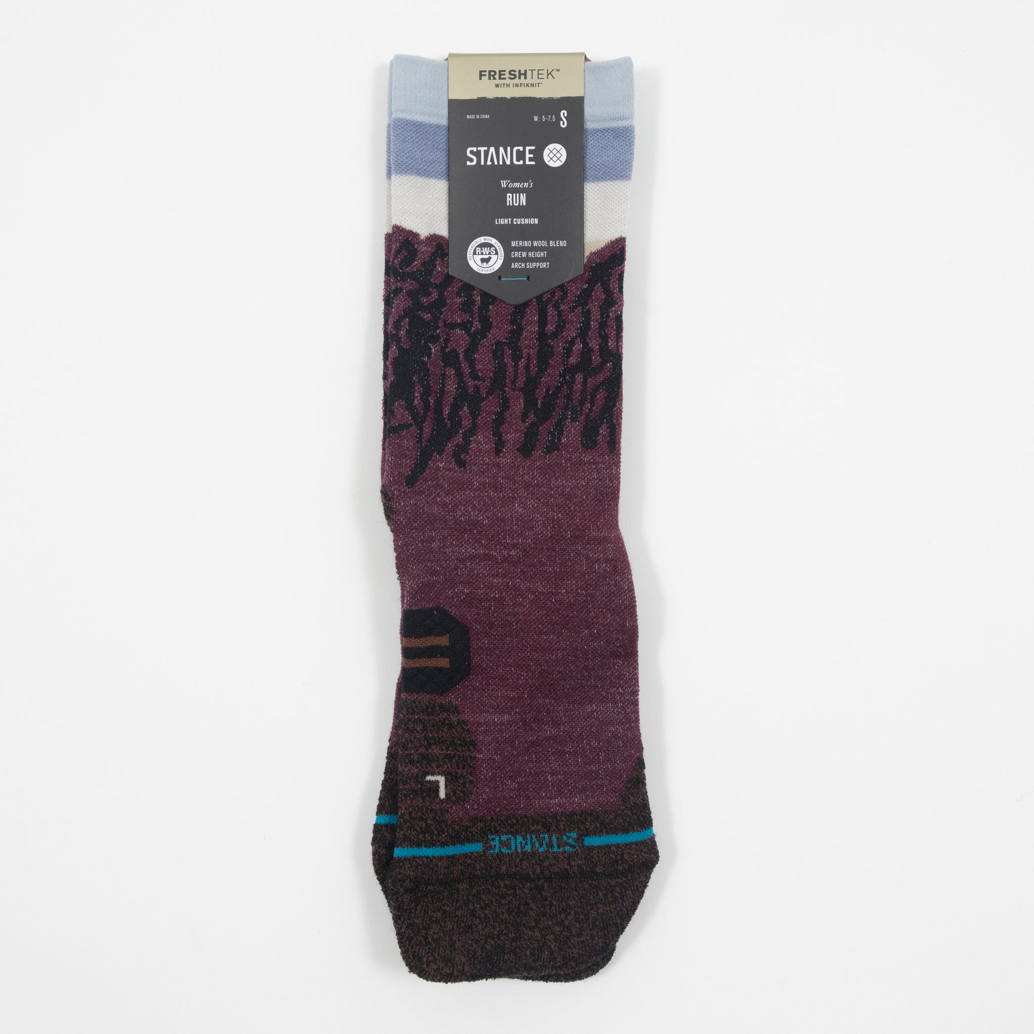 STANCE Ridge Light Wool Crew Socks in WINE