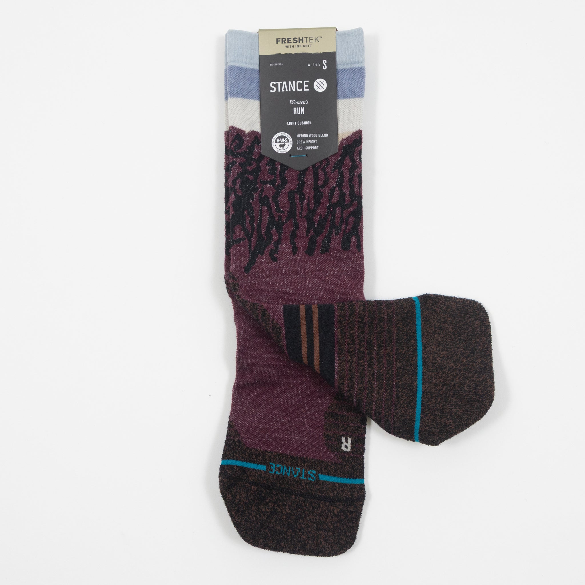STANCE Ridge Light Wool Crew Socks in WINE