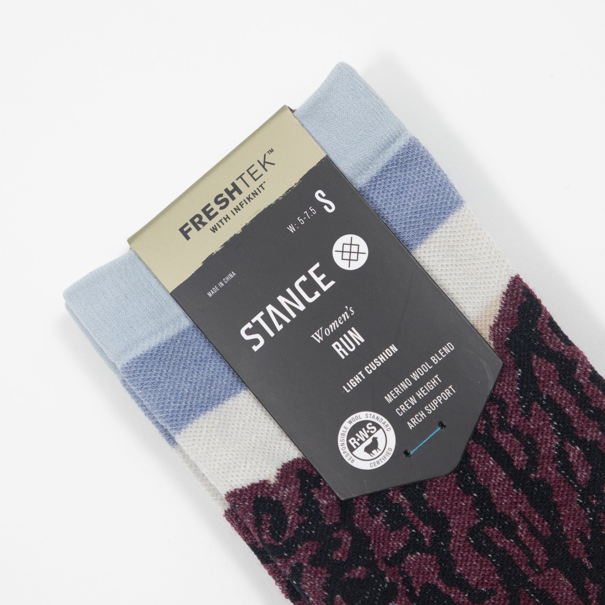 STANCE Ridge Light Wool Crew Socks in WINE