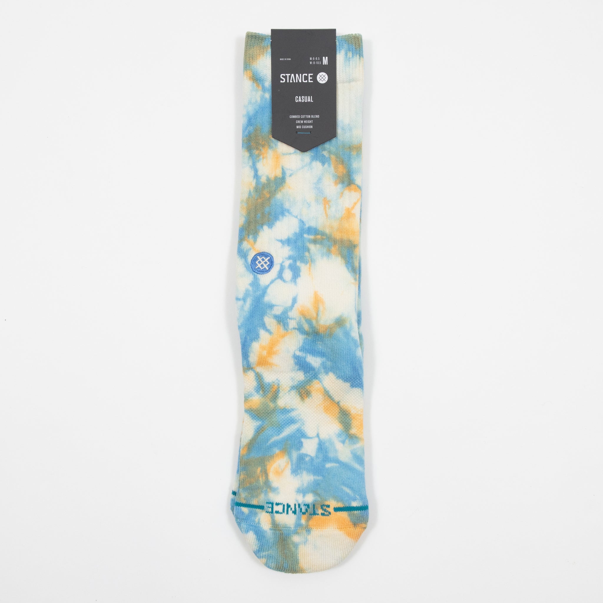 STANCE Spotty Dye Crew Socks in MANGO