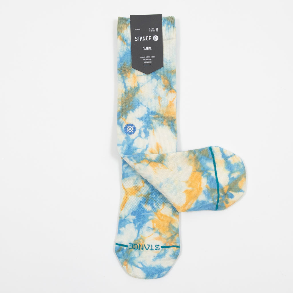 STANCE Spotty Dye Crew Socks in MANGO