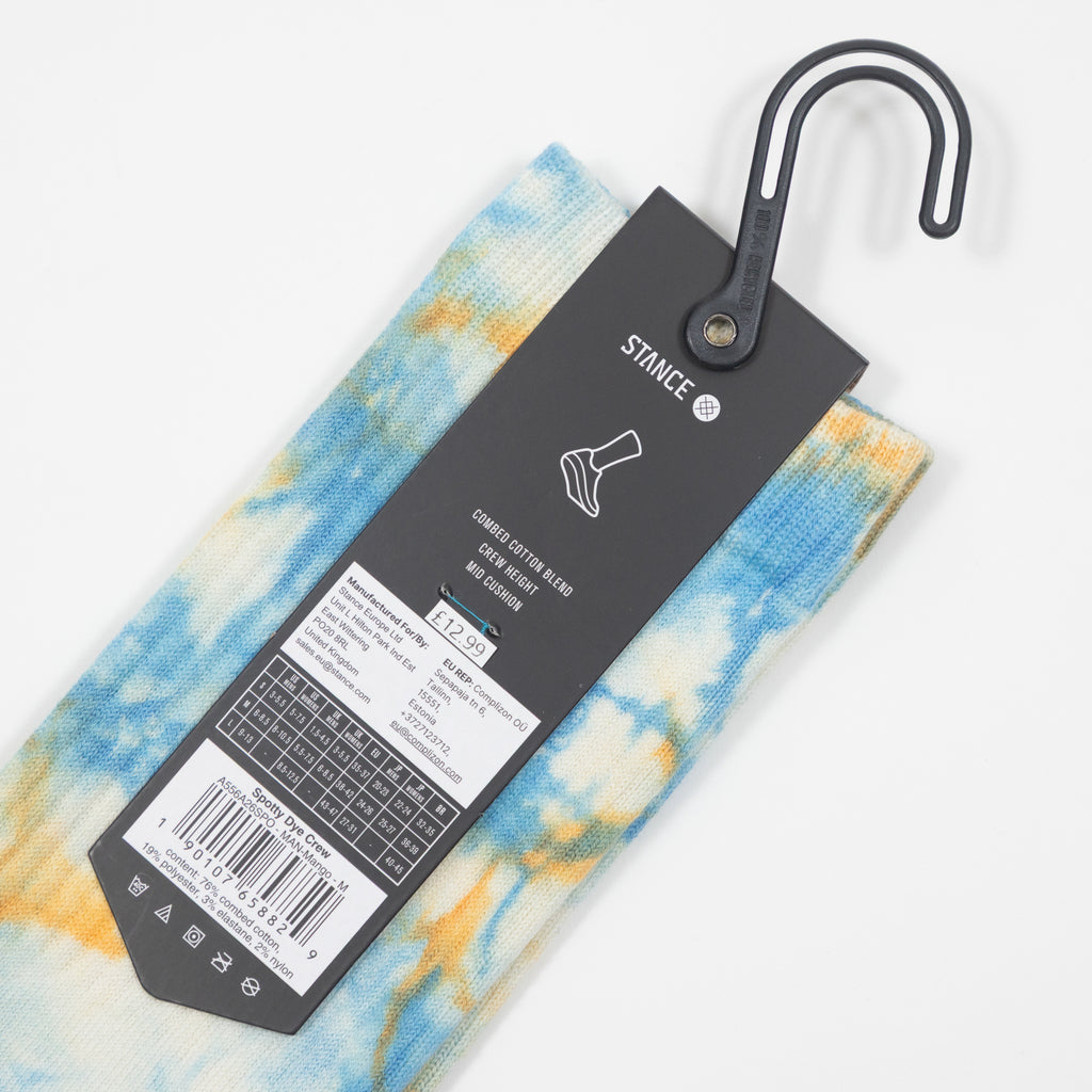 STANCE Spotty Dye Crew Socks in MANGO