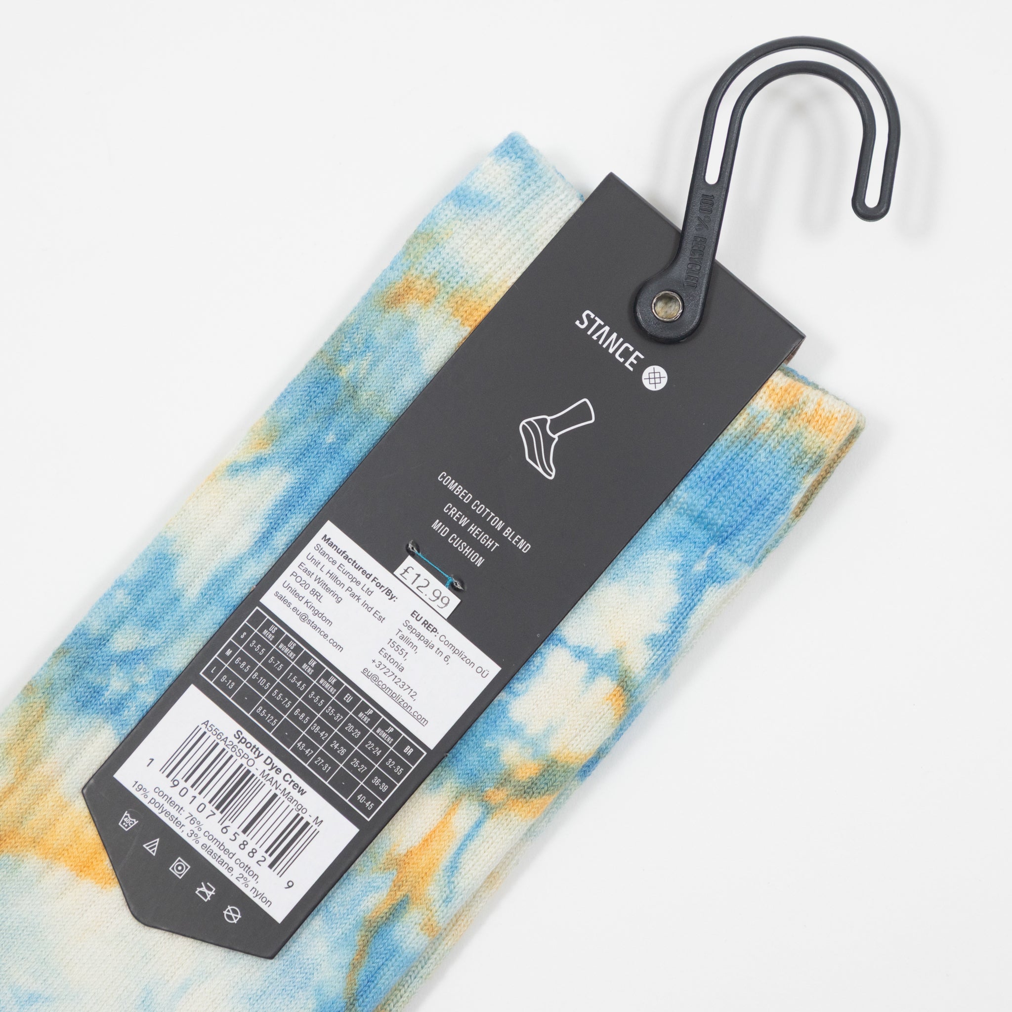 STANCE Spotty Dye Crew Socks in MANGO