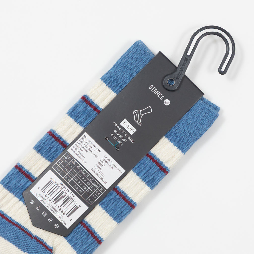 STANCE Striped It Crew Socks in BLUE