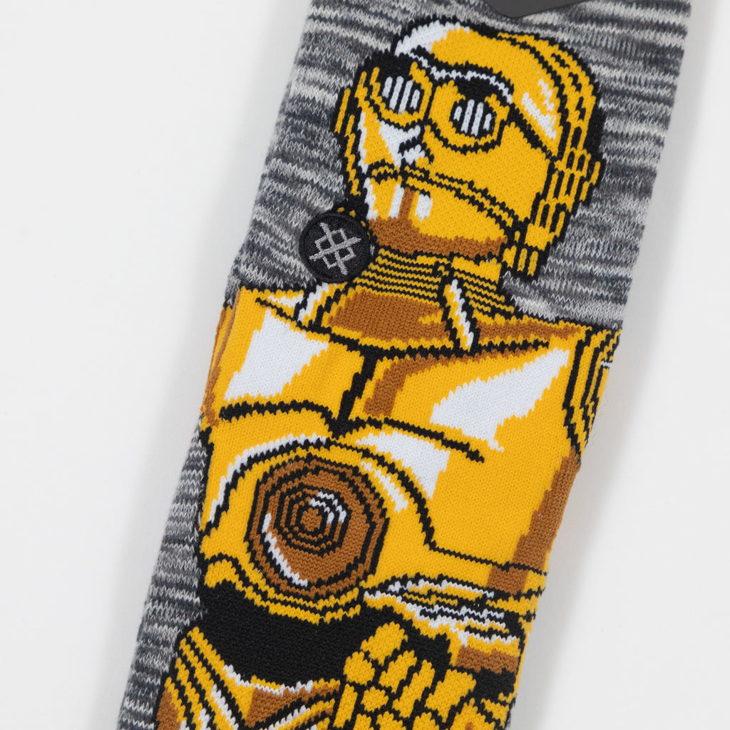 STANCE X STAR WARS C3PO Crew Socks in GOLD