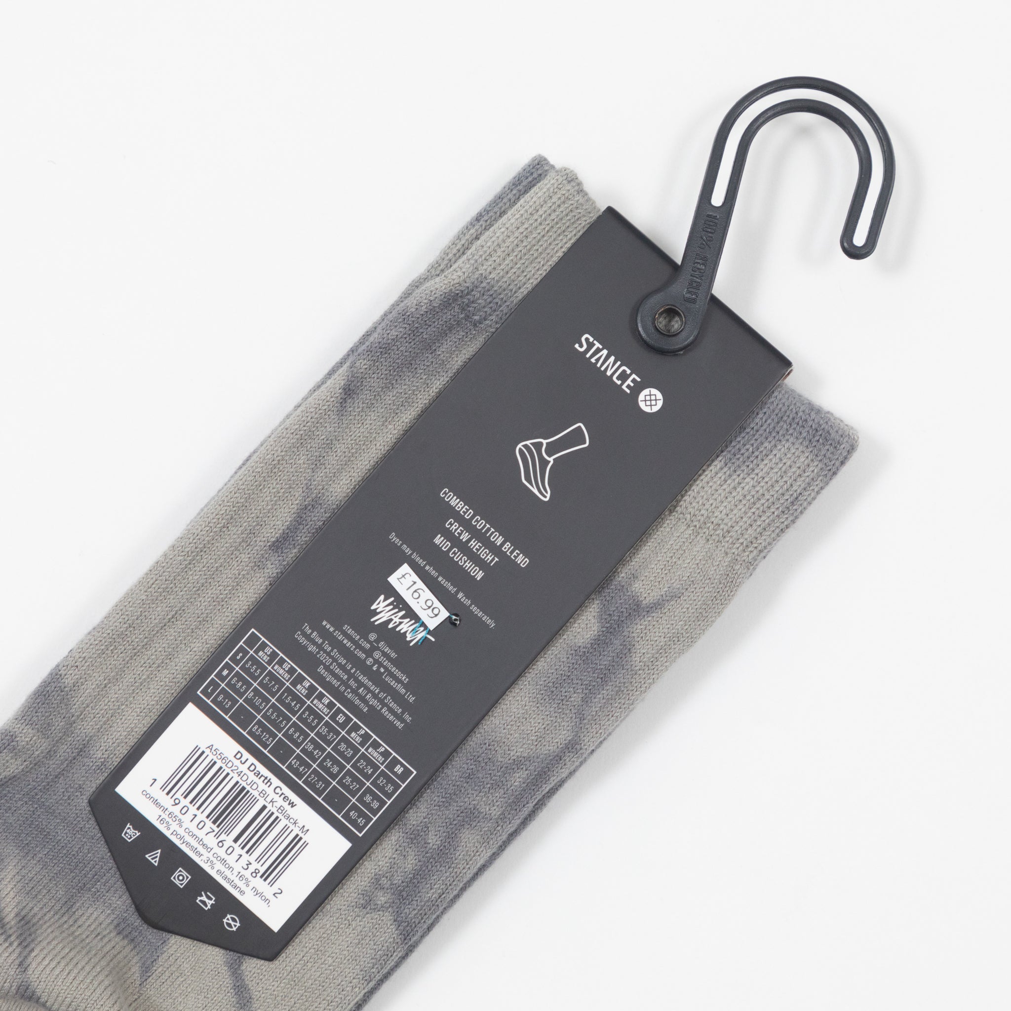 STANCE X STAR WARS DJ Darth Socks in GREY