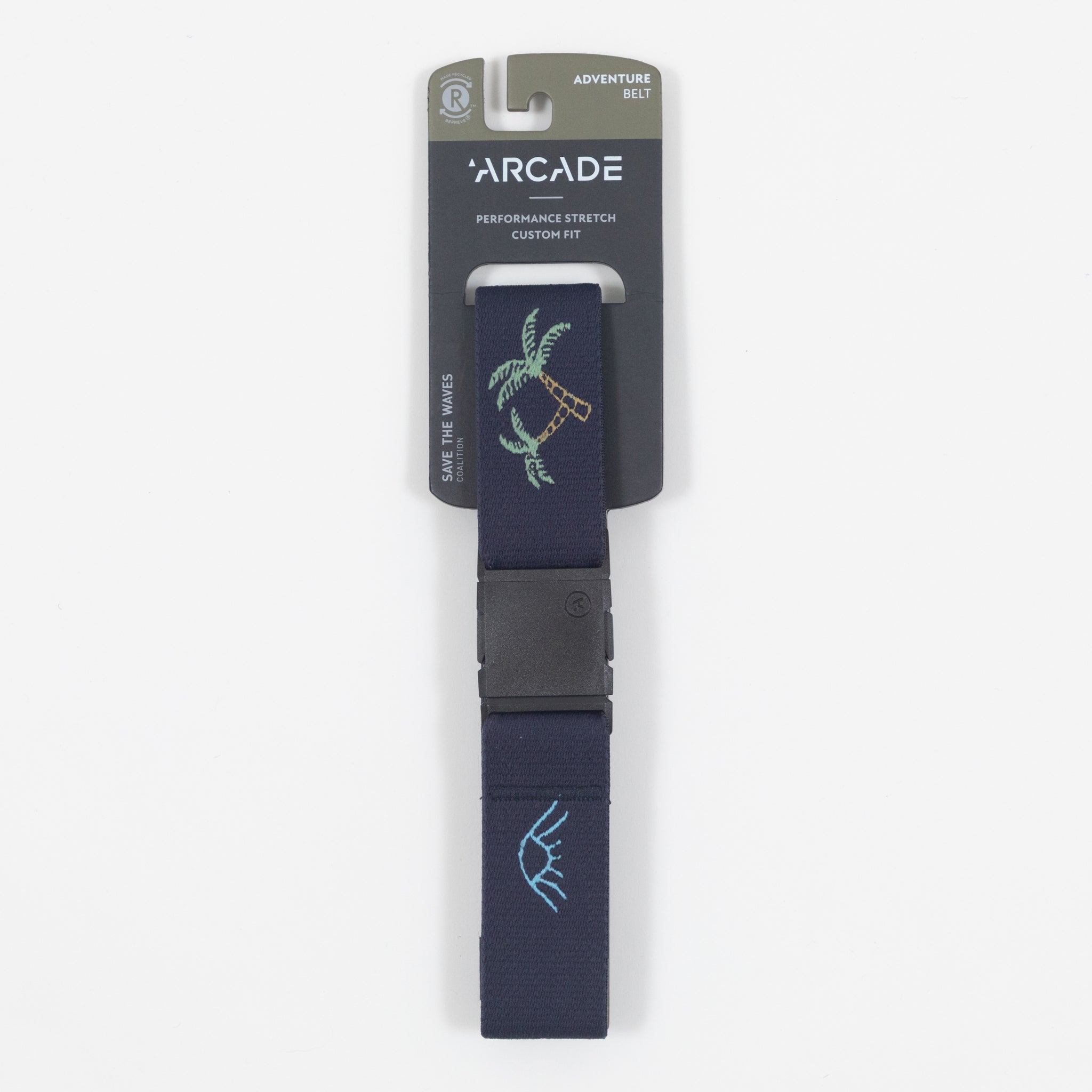 ARCADE BELTS Save The Waves Standard Belt in NAVY