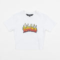 Womens RIPNDIP Scary Cute Cropped T-Shirt in WHITE