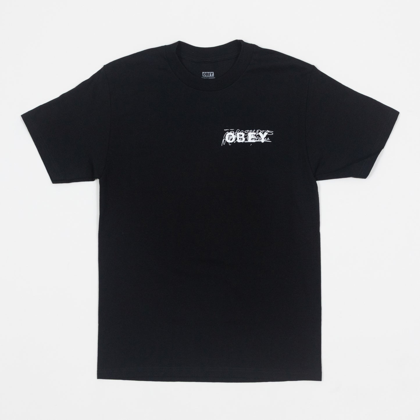 OBEY Scribble Graphic T-Shirt in BLACK
