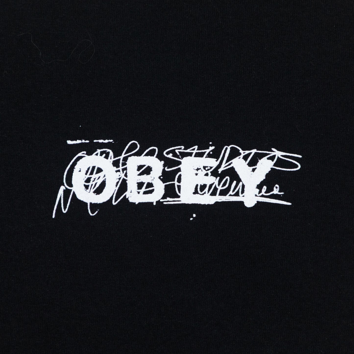 OBEY Scribble Graphic T-Shirt in BLACK