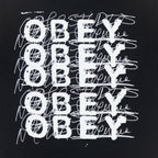 OBEY Scribble Graphic T-Shirt in BLACK