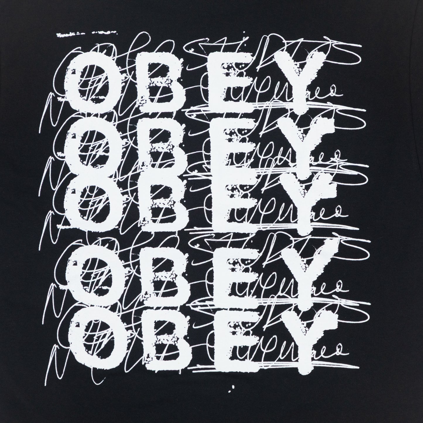 OBEY Scribble Graphic T-Shirt in BLACK