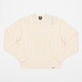 DICKIES Script Cable Knit Sweatshirt in CREAM