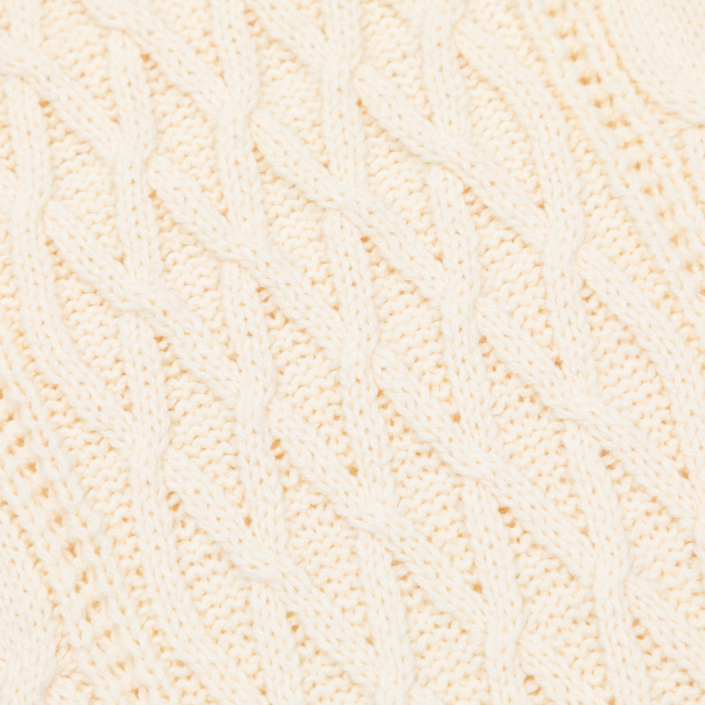 DICKIES Script Cable Knit Sweatshirt in CREAM