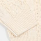 DICKIES Script Cable Knit Sweatshirt in CREAM