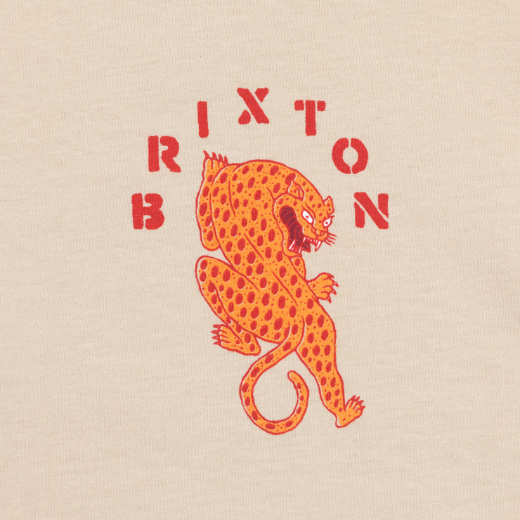 BRIXTON Seeks Graphic Long Sleeve T-Shirt in CREAM & ORANGE