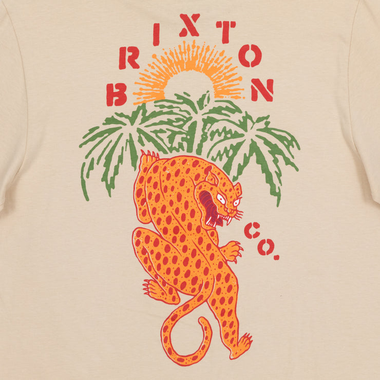 BRIXTON Seeks Graphic Long Sleeve T-Shirt in CREAM & ORANGE