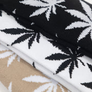HUF Set 3 Pack Plantlife Socks in BLACK, WHITE & CREAM